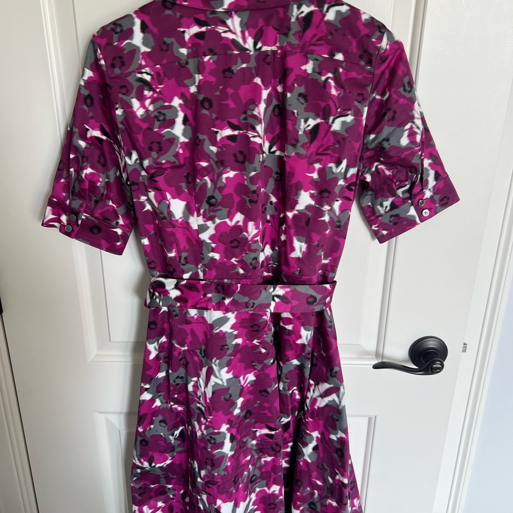 Brooks Brothers Pink and Gray Floral Blouse